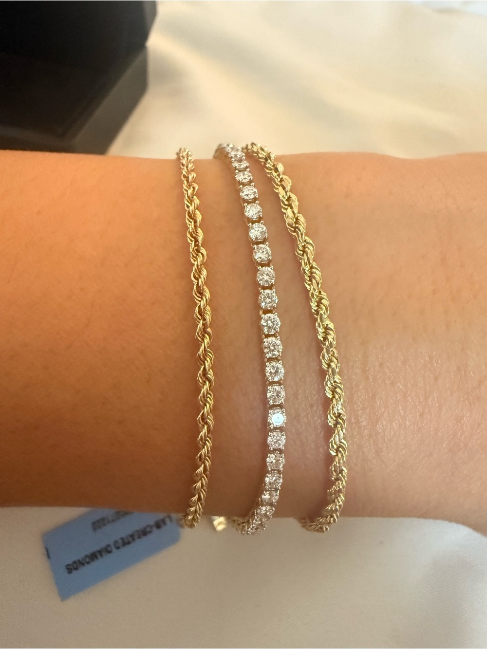 14kt Solid Gold 2cttw Lab Diamond Tennis Bracelet- GSI Certified